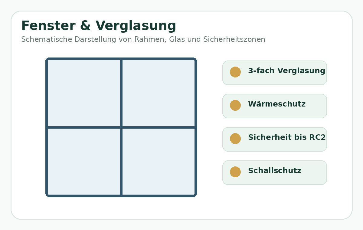 Zeichnung: Fenster & Verglasung